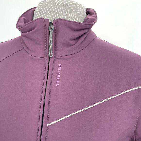 Merrell Purple Softshell Jacket Full Zip Up Hiking Outdoor Coat Gorpcore Size M - Picture 5 of 12